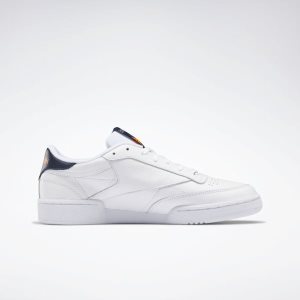 Reebok Club C 85 Turnschuhe Herren - Weiß/Navy/Orange - DE 185-NEX